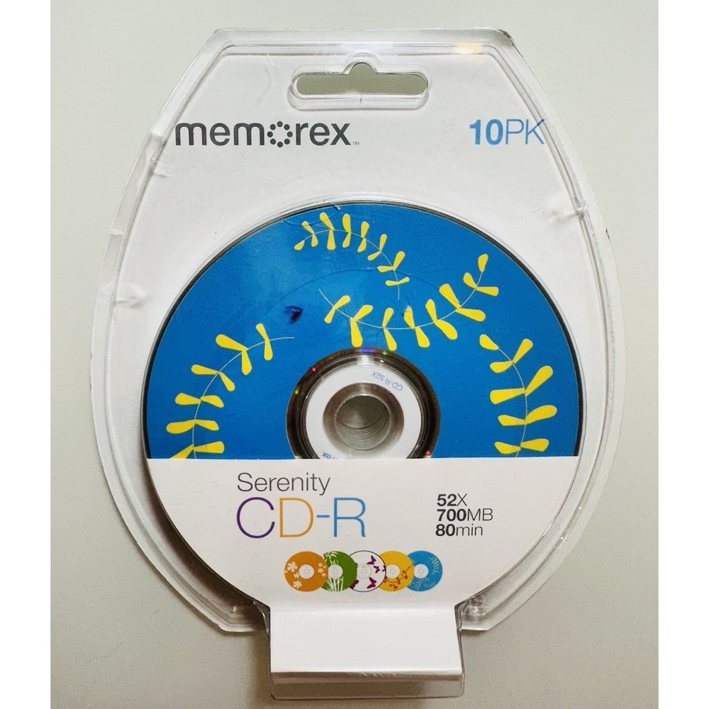 Memorex Serenity CD-R 10 Pack 52 X 700 MB 80 Min NEW